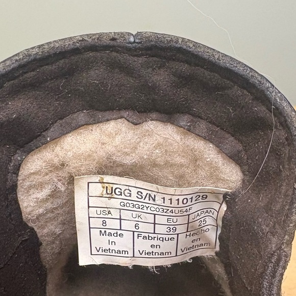 UGG Bonham Womens 8 Brown Leather Chelsea Boot Slip On Shearling Sheepskin Lined - Picture 5 of 8